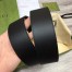 Gucci Snake G Buckle Belt 50MM in Black Leather