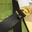 Gucci Snake G Buckle Belt 50MM in Black Leather