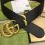 Gucci Snake G Buckle Belt 50MM in Black Leather