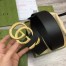 Gucci Snake G Buckle Belt 50MM in Black Leather