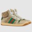 Gucci Men's Screener High-top Sneakers in Beige GG Canvas