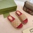Gucci Platform Slide Sandals in Beige Original GG Canvas