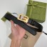 Gucci Black Leather Reversible 38MM Belt with Square G Buckle