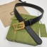 Gucci Black Leather Reversible 38MM Belt with Square G Buckle