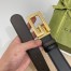 Gucci Black Leather Reversible 38MM Belt with Square G Buckle