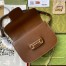 Gucci Horsebit 1955 Shoulder Bag in Brown Calfskin