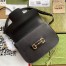 Gucci Horsebit 1955 Shoulder Bag in Black Calfskin