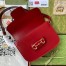 Gucci Horsebit 1955 Shoulder Bag in Red Calfskin