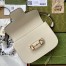 Gucci Horsebit 1955 Shoulder Bag in White Calfskin