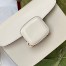 Gucci Horsebit 1955 Shoulder Bag in White Calfskin