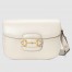 Gucci Horsebit 1955 Shoulder Bag in White Calfskin
