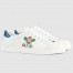 Gucci Men's Ace Sneakers in White Leather with Tennis Print