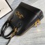 Gucci Horsebit 1955 Small Top Handle Bag in Black Calfskin