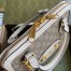 Gucci Horsebit 1955 Small Top Handle Bag in GG Canvas with White Leather