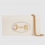 Gucci Horsebit 1955 Chain Wallet in White Calfskin