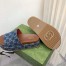 Gucci Platform Slide Sandals in Blue GG Denim