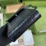 Gucci Mini Messenger Bag In Black GG Embossed Leather