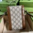 Gucci Horsebit 1955 Mini Bag in GG Canvas with Brown Leather