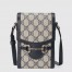Gucci Horsebit 1955 Mini Bag in Blue GG Supreme Canvas