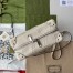 Gucci Trunks Messenger Bag In White GG Embossed Perforated Leather