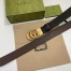 Gucci GG Marmont Reversible Belt 38MM in Black/Brown Leather