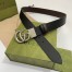 Gucci GG Marmont Reversible Belt 38MM in Noir/Brown Leather