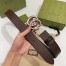 Gucci GG Marmont Reversible Belt 38MM in Noir/Brown Leather