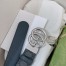 Gucci GG Marmont Reversible Belt 38MM in Grey GG Canvas