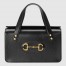 Gucci Horsebit 1955 Small Top Handle Bag in Black Leather