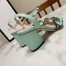 Gucci Marmont Sandals 75mm in Pastel Green Leather