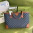 Gucci Ophidia GG Medium Tote Bag in Blue GG Jacquard Denim