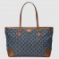 Gucci Ophidia GG Medium Tote Bag in Blue GG Jacquard Denim
