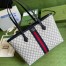 Gucci Ophidia GG Medium Tote Bag in Blue Supreme Canvas