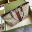 Gucci Ophidia GG Medium Tote Bag in GG Canvas with Brown Leather