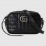 Gucci GG Marmont Mini Camera Bag in Black Matelasse Leather