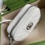 Gucci GG Marmont Mini Camera Bag in White Matelasse Leather