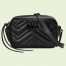 Gucci GG Marmont Mini Camera Bag in Black Matelasse Calfskin