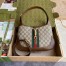 Gucci Jackie 1961 Small Bag in GG Canvas with Brown Leather Trim 