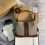 Gucci Jackie 1961 Medium Bag in GG Canvas with Brown Leather Trim
