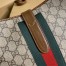 Gucci Jackie 1961 Medium Bag in GG Canvas with Brown Leather Trim