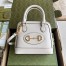 Gucci Horsebit 1955 Mini Top Handle Bag in White Calfskin