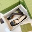 Gucci Mid-heel Pumps 75mm in Black Leather with Horsebit