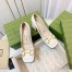Gucci Mid-heel Pumps 75mm in White Leather with Horsebit