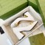 Gucci Mid-heel Pumps 75mm in White Leather with Horsebit