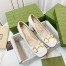 Gucci Mid-heel Pumps 75mm in White Leather with Horsebit