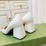 Gucci Mid-heel Pumps 75mm in White Leather with Horsebit