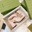 Gucci Slingback Pumps 75mm in Nude Leather with Horsebit