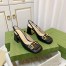Gucci Slingback Pumps 75mm in Black Leather with Horsebit