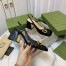 Gucci Slingback Pumps 75mm in Black Leather with Horsebit