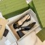 Gucci Slingback Pumps 75mm in Black Leather with Horsebit